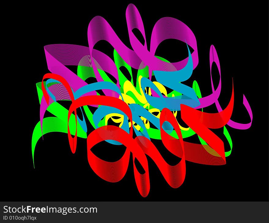 Vector illustration -elegant  wave abstract flowers