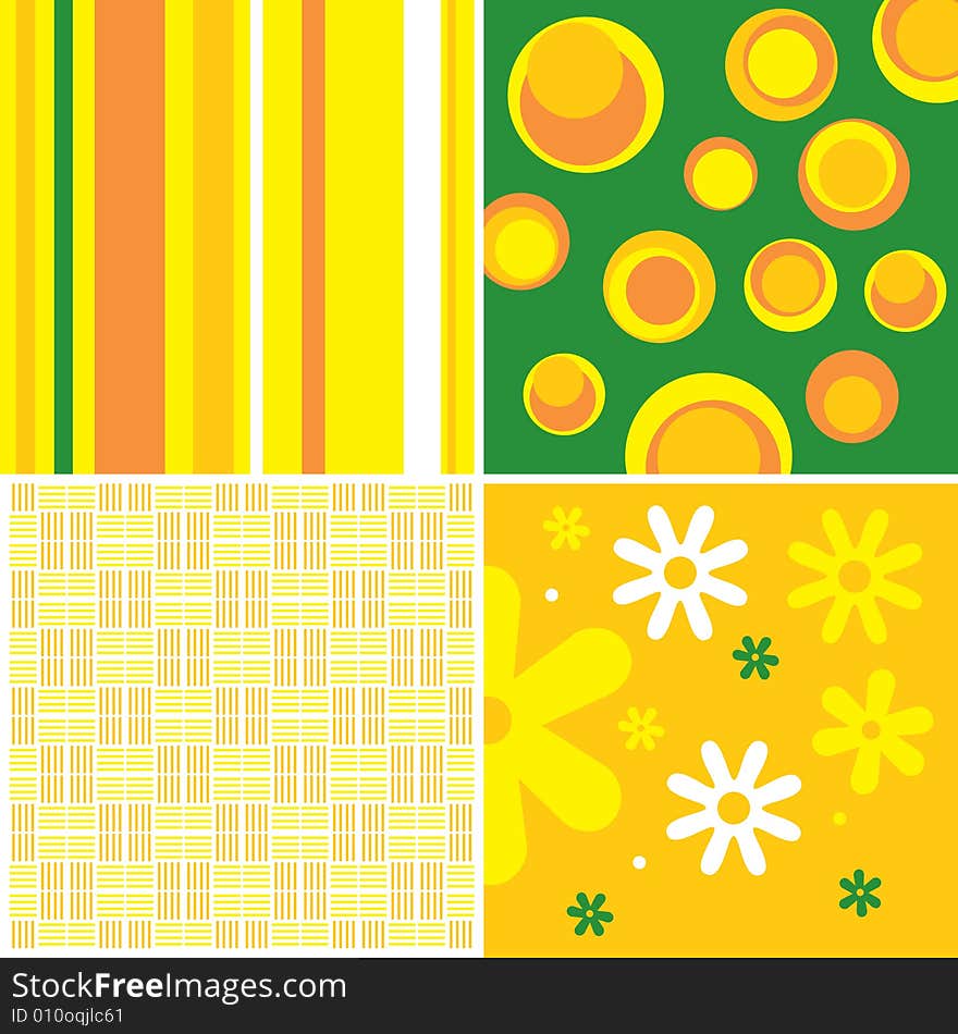 Vector illustration - fresh background in yellow and green. Garden theme. Vector illustration - fresh background in yellow and green. Garden theme.