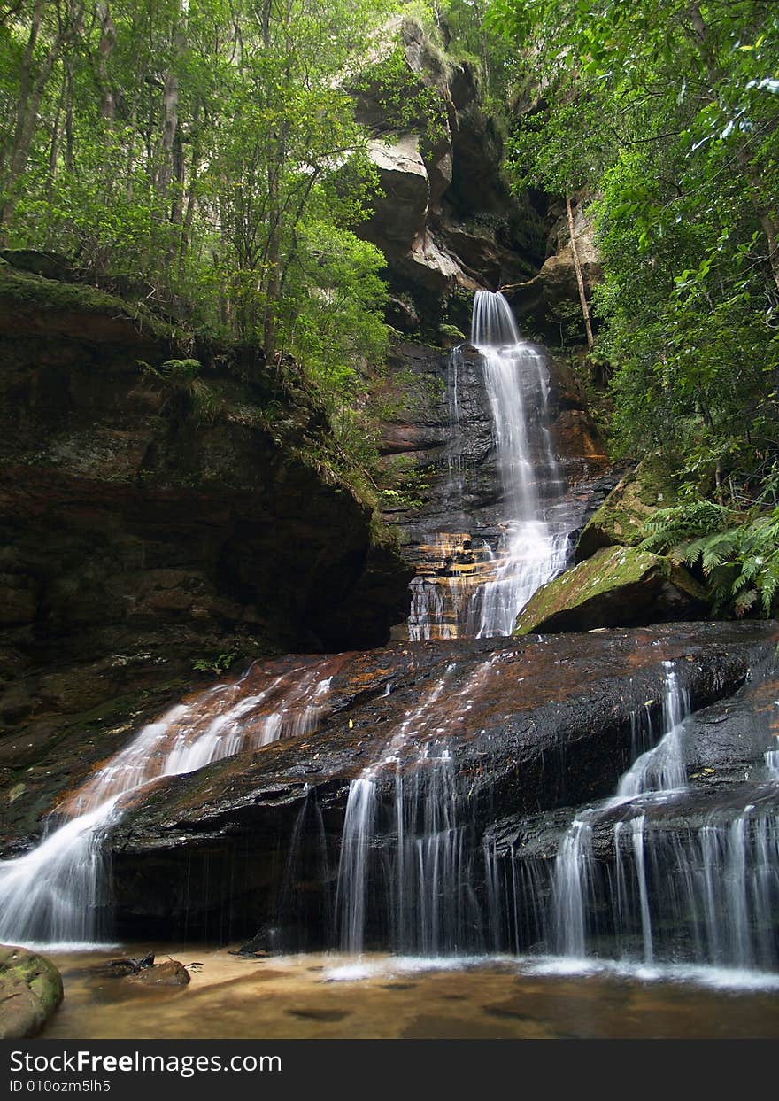 Waterfall in Blue Mountains national park, Australia