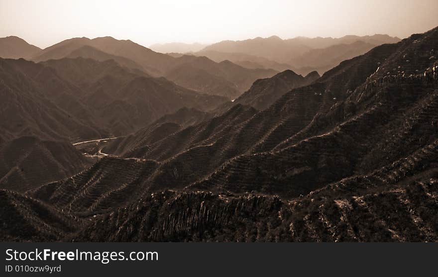 Great wall mountains