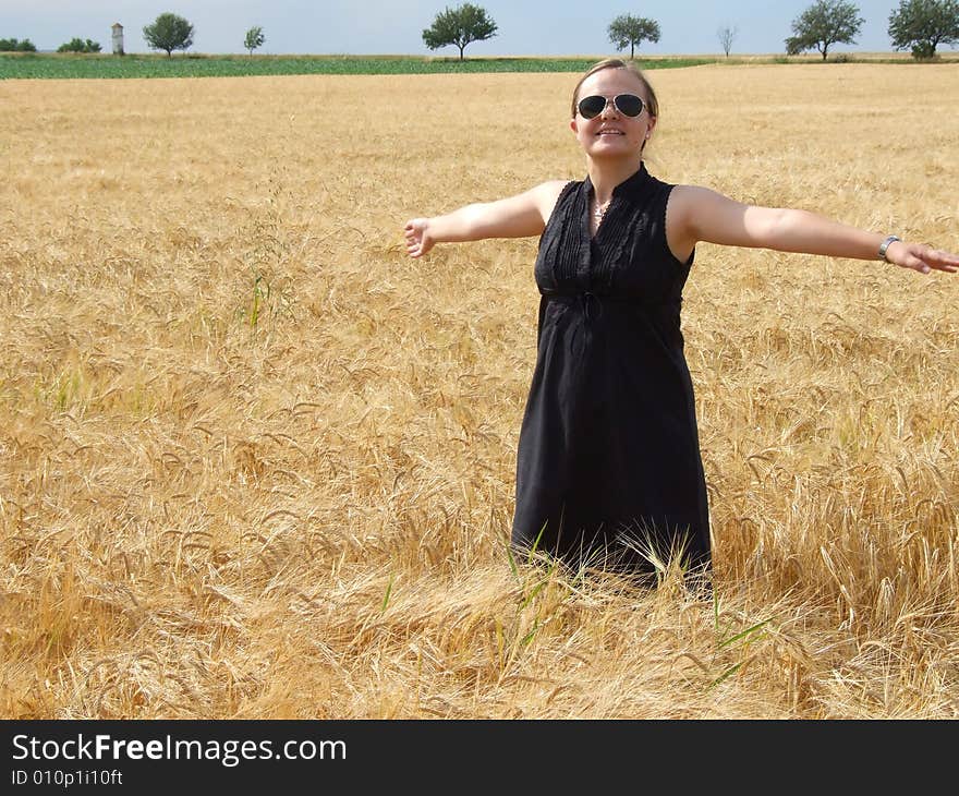 The girl in the field