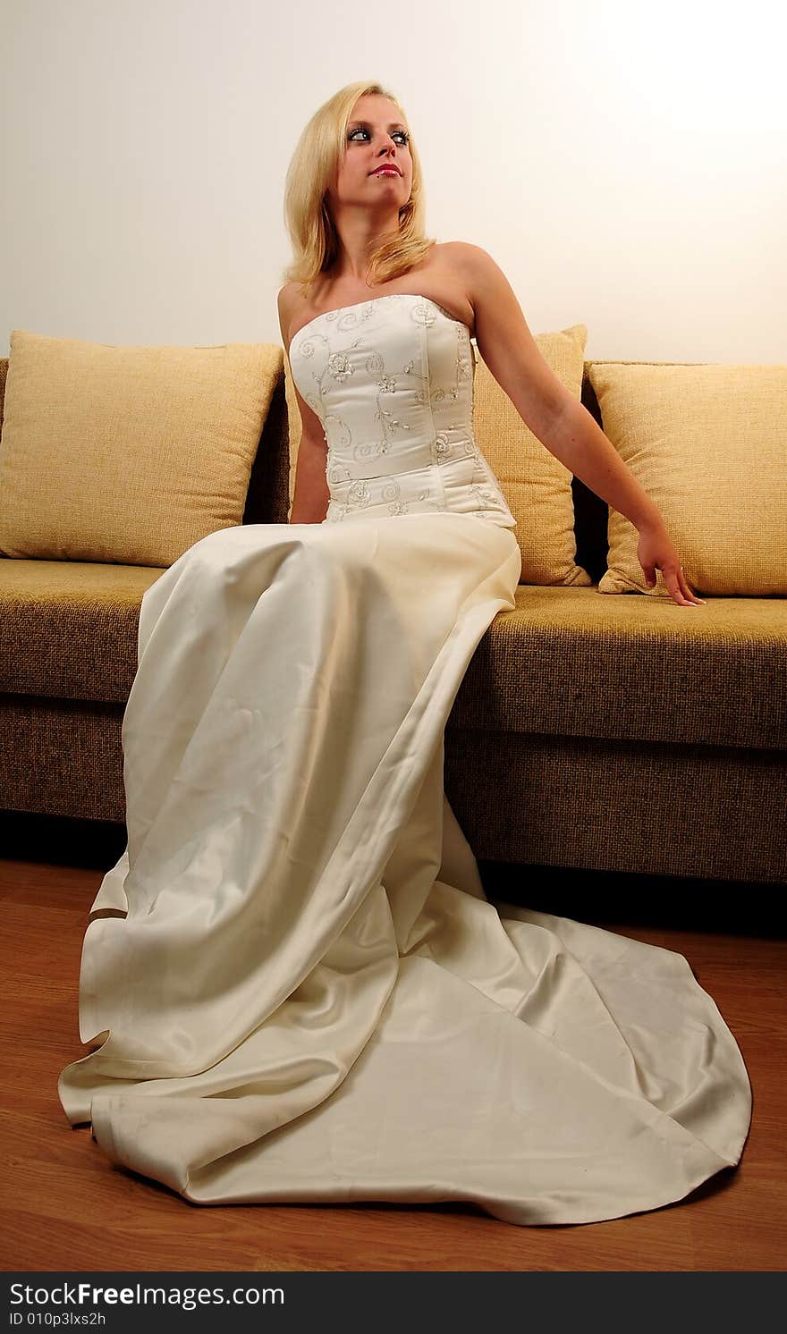 Bride smiling and posing before her wedding