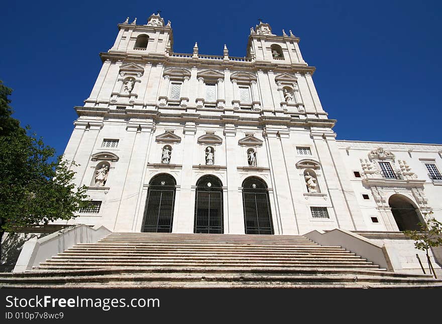 A church in the city of Lisbon, Portugal