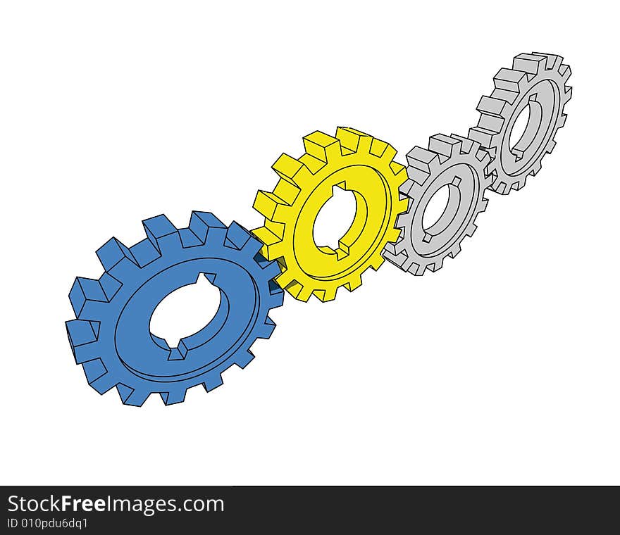 Cogwheels - business network - isolated illustration ( with vector eps format). Cogwheels - business network - isolated illustration ( with vector eps format)