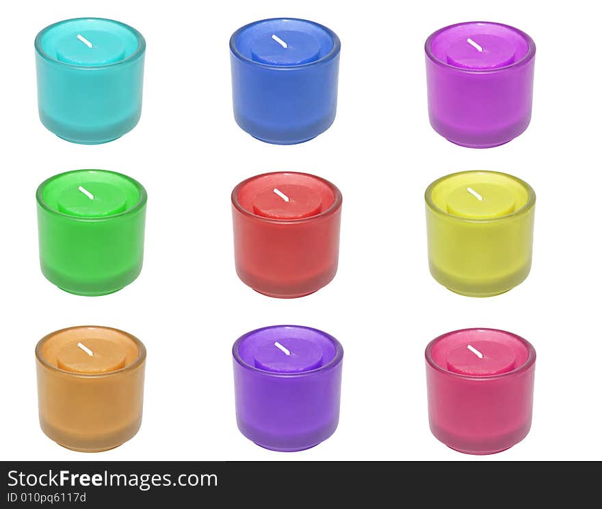 New Year's candle of all colours