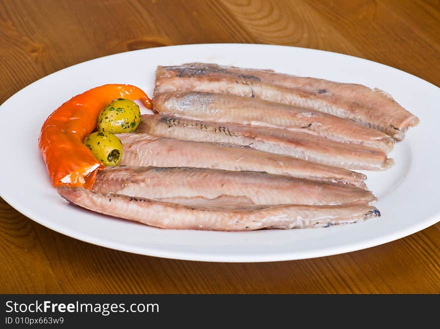 Herring on a plate