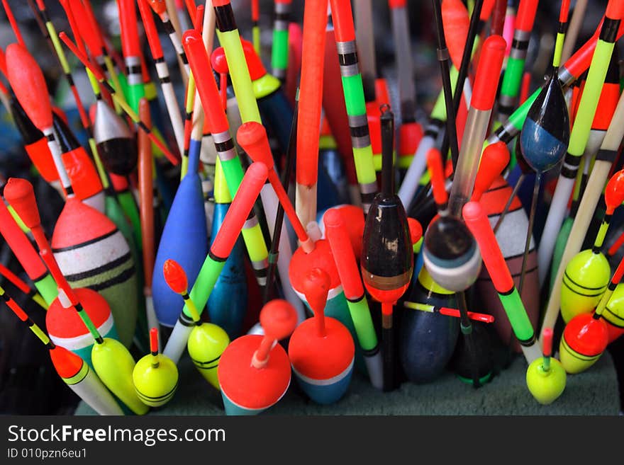 Fishing floats in the shop