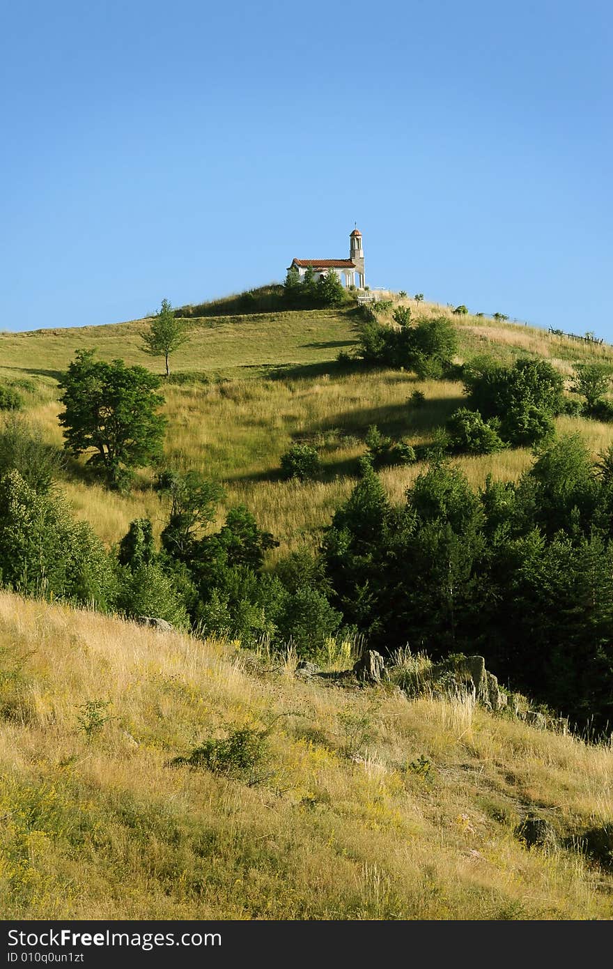 Landscape with chapel