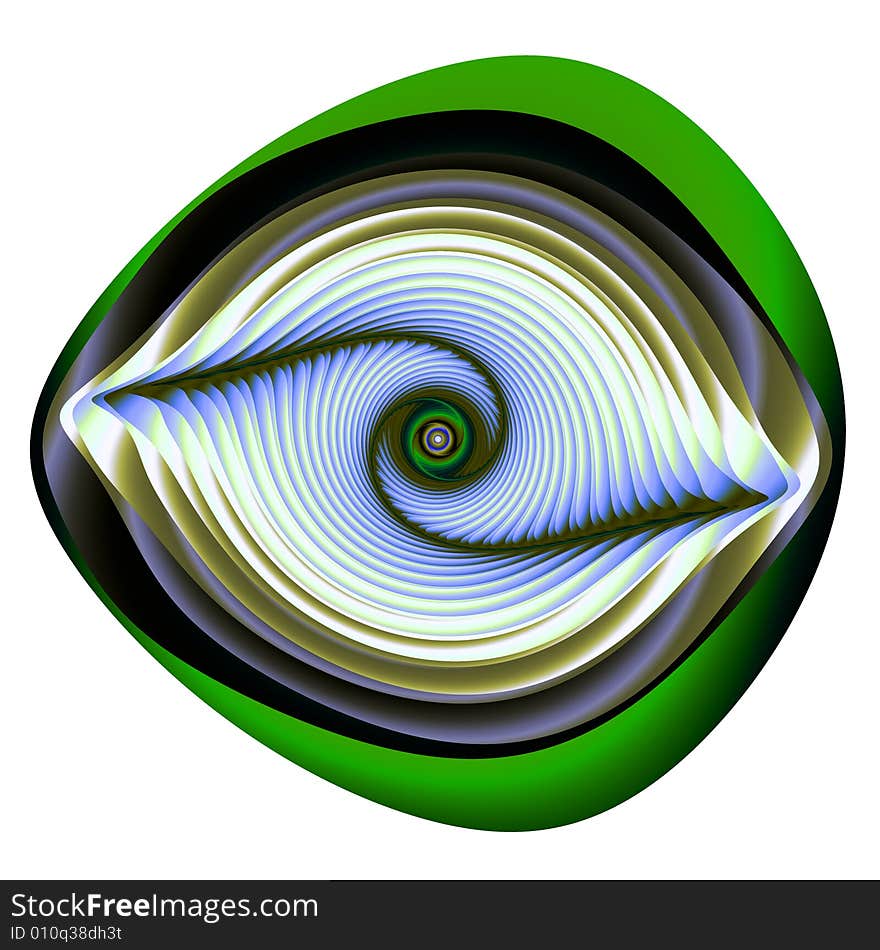 Abstract fractal image resembling my left eye