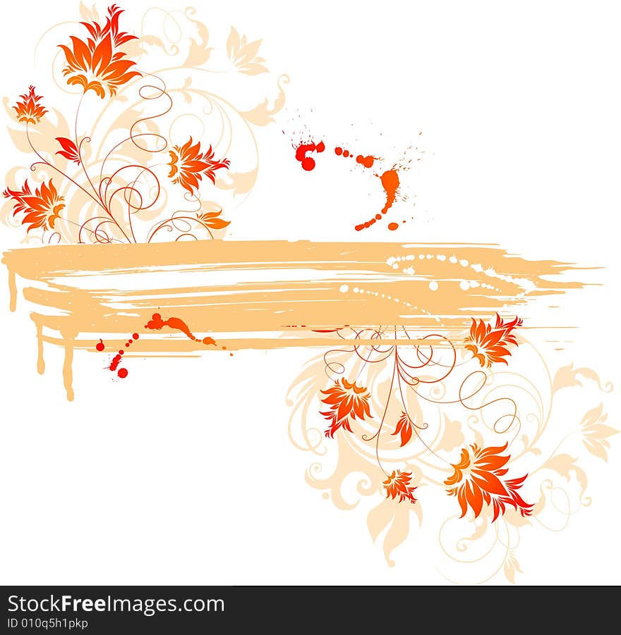 Abstract floral background. A vector format is added. Suits well for a postcard or background. Abstract floral background. A vector format is added. Suits well for a postcard or background