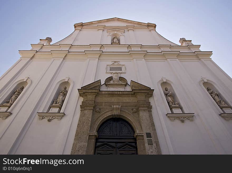 Front View Of A Church