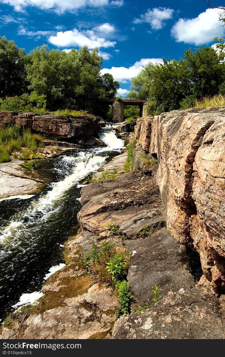 River stream with rocks