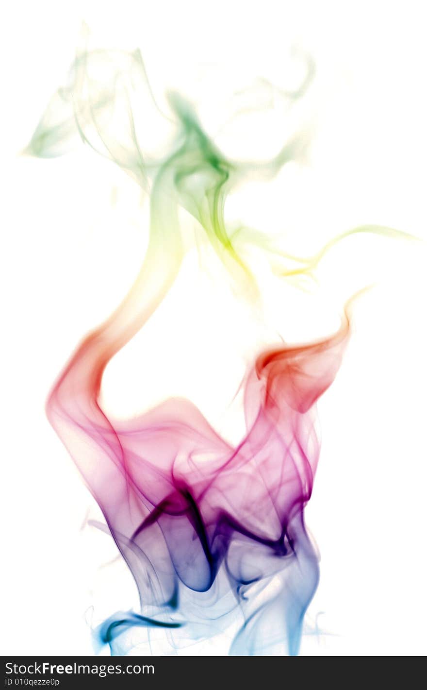 Colorful Rainbow Smoke isolated on white