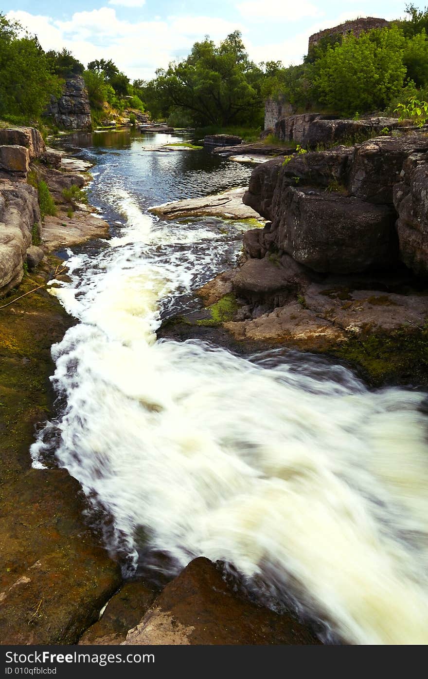 River Stream And Good Day, Sunny