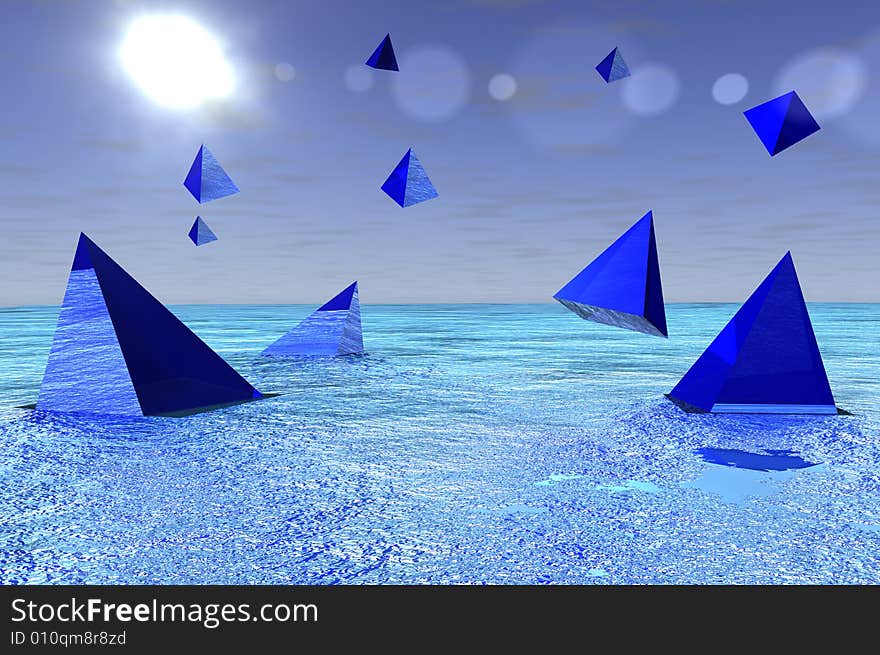 Water pyramids