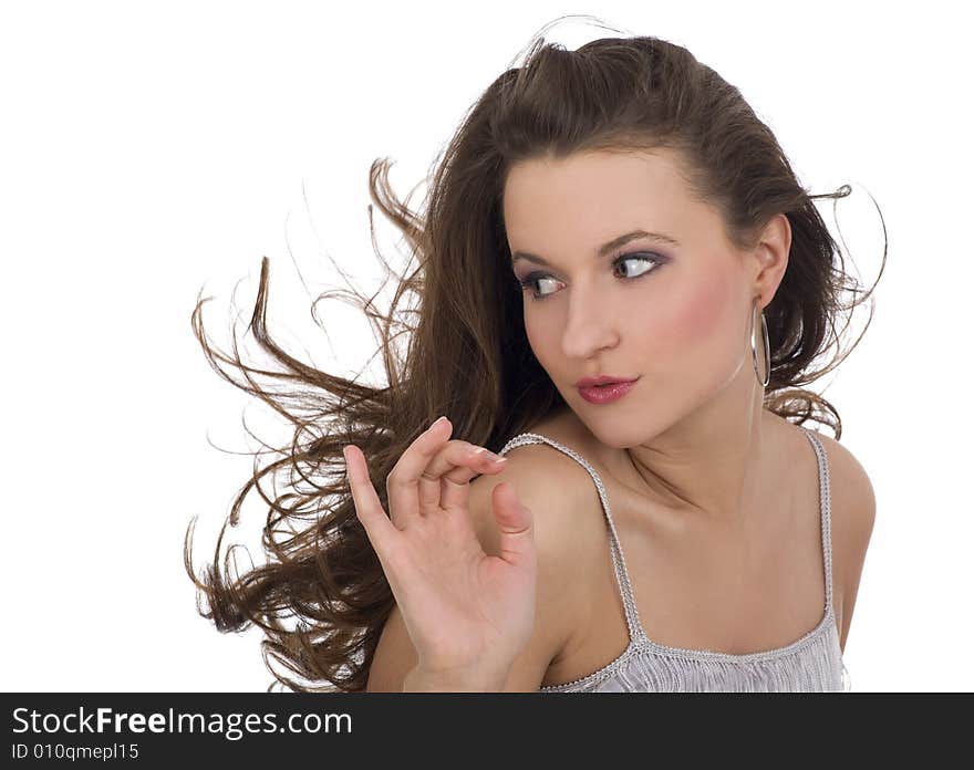 Close-up Portrait Of Beautiful Woman