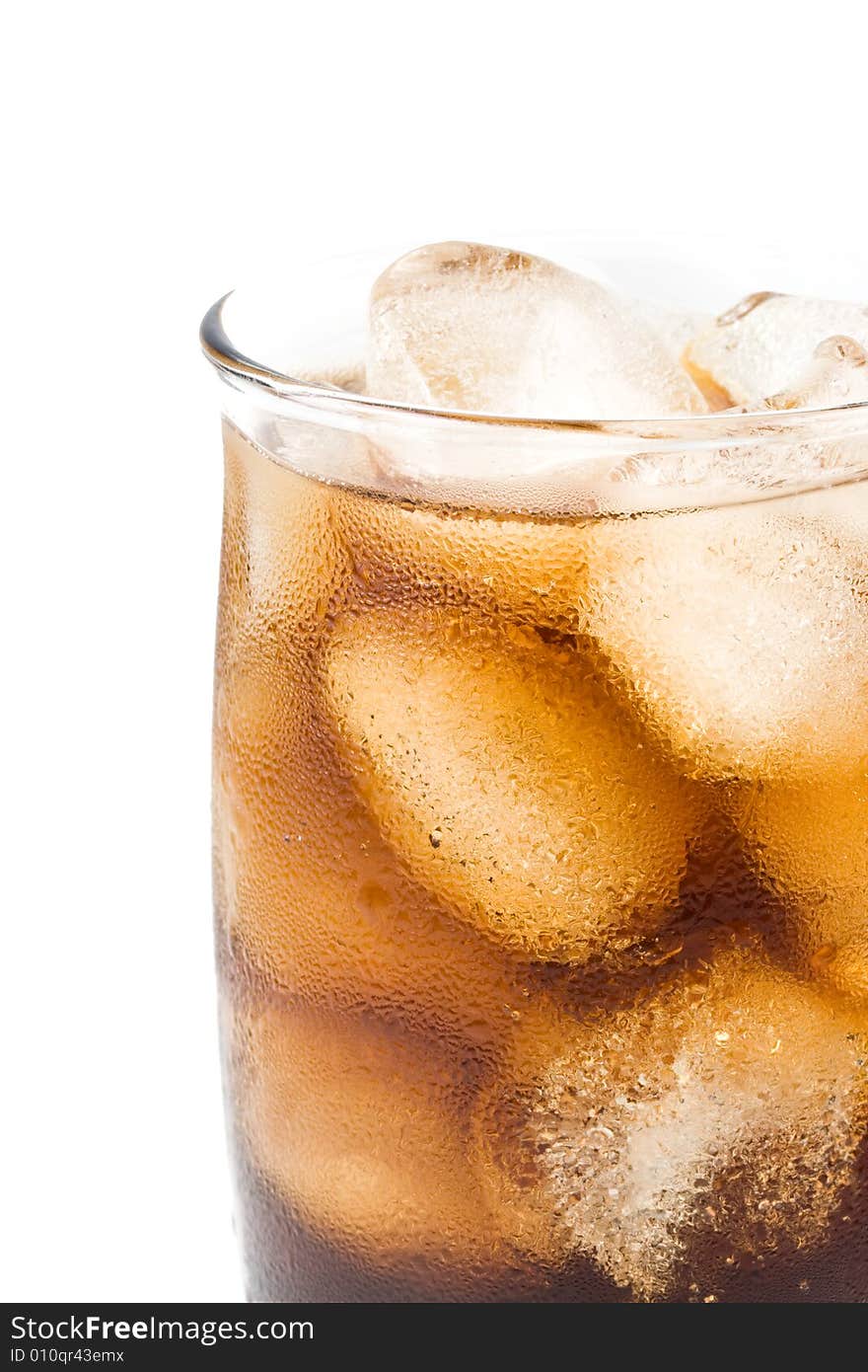 Cold Fizzy Cola With Ice