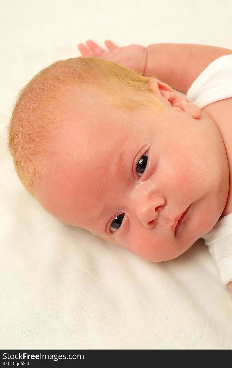 Baby boy isolated over white