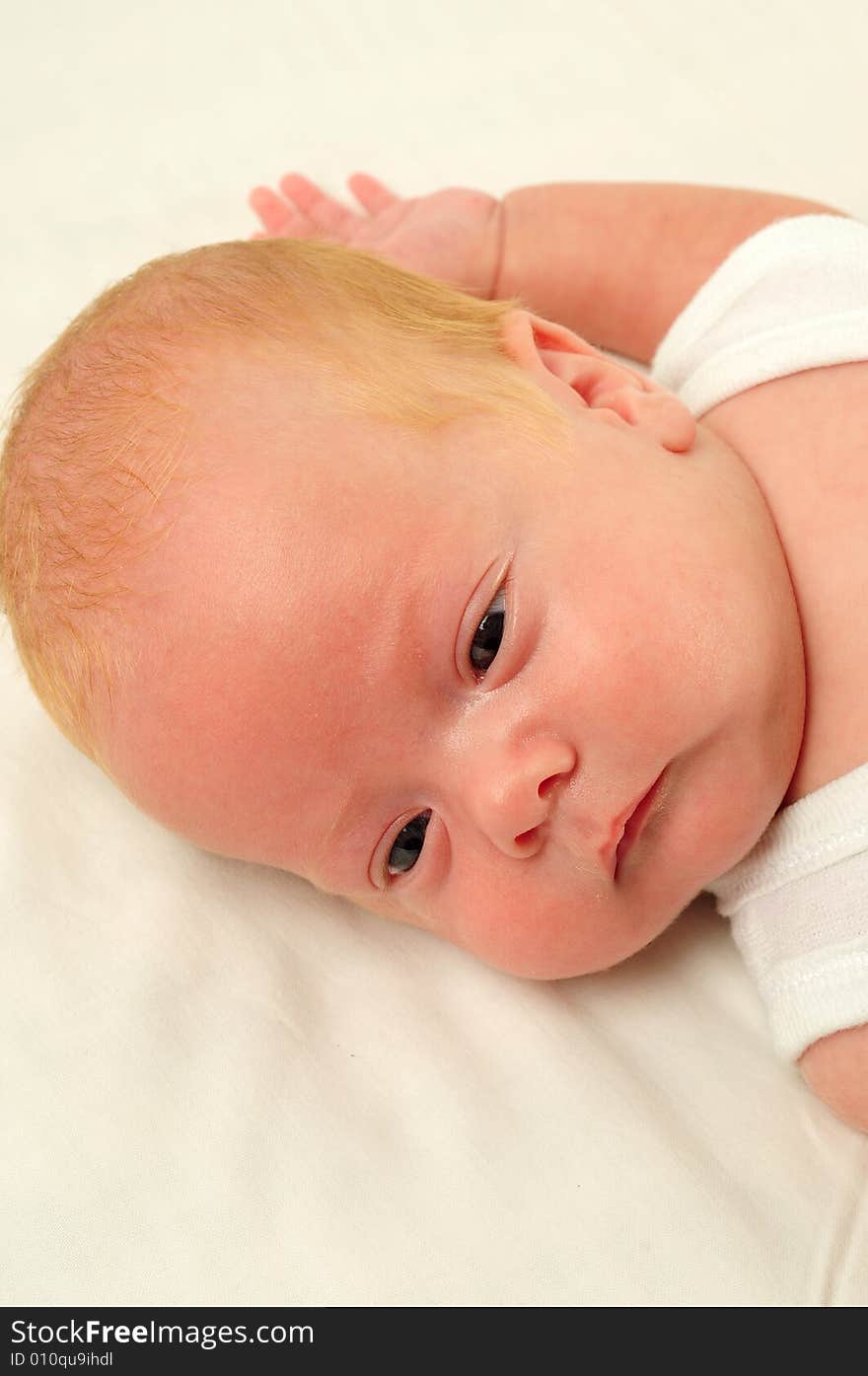 Baby boy isolated over white