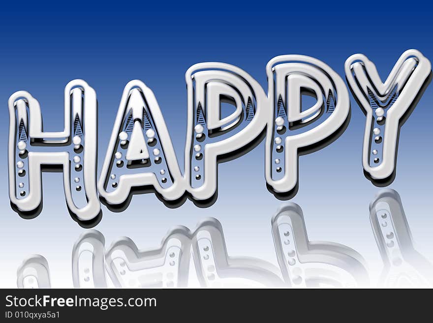 An happy script on a background