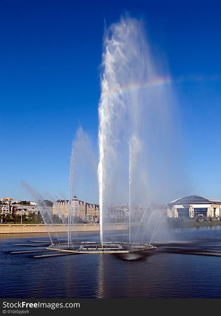 Summer. Kazan. The fountain on the part of town centre. Summer. Kazan. The fountain on the part of town centre.