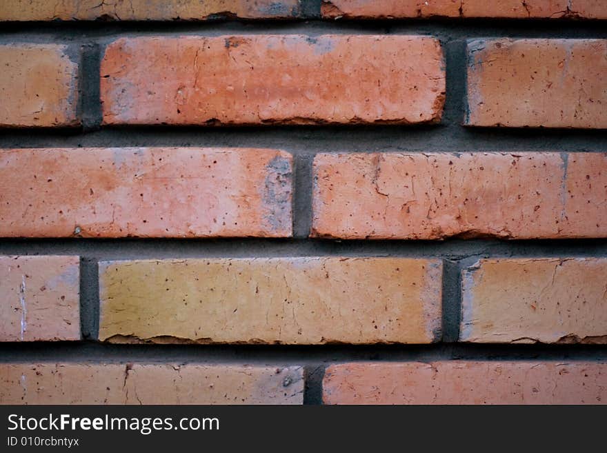 Old brick wall close up