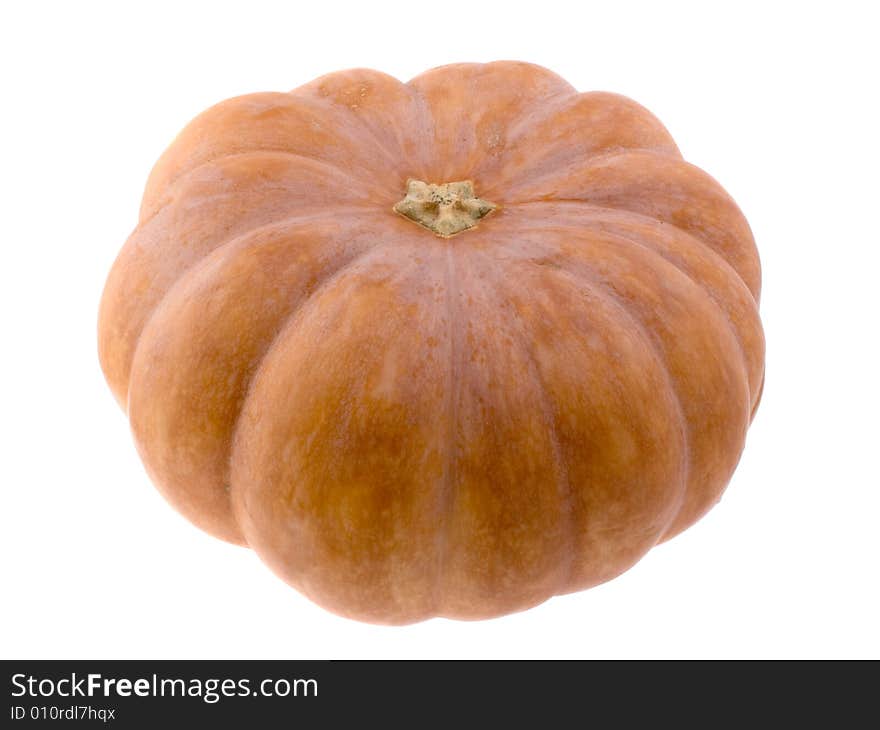 Orange pumpkin isolated on white