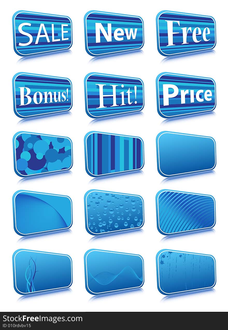 Illustration of blue stickers.....stickers