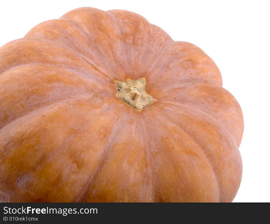 Orange pumpkin isolated on white