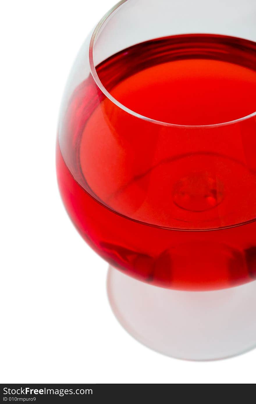 Macro of wine glass