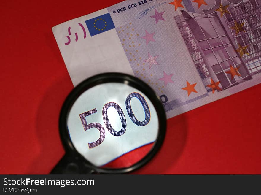 Closeup Of European Currency