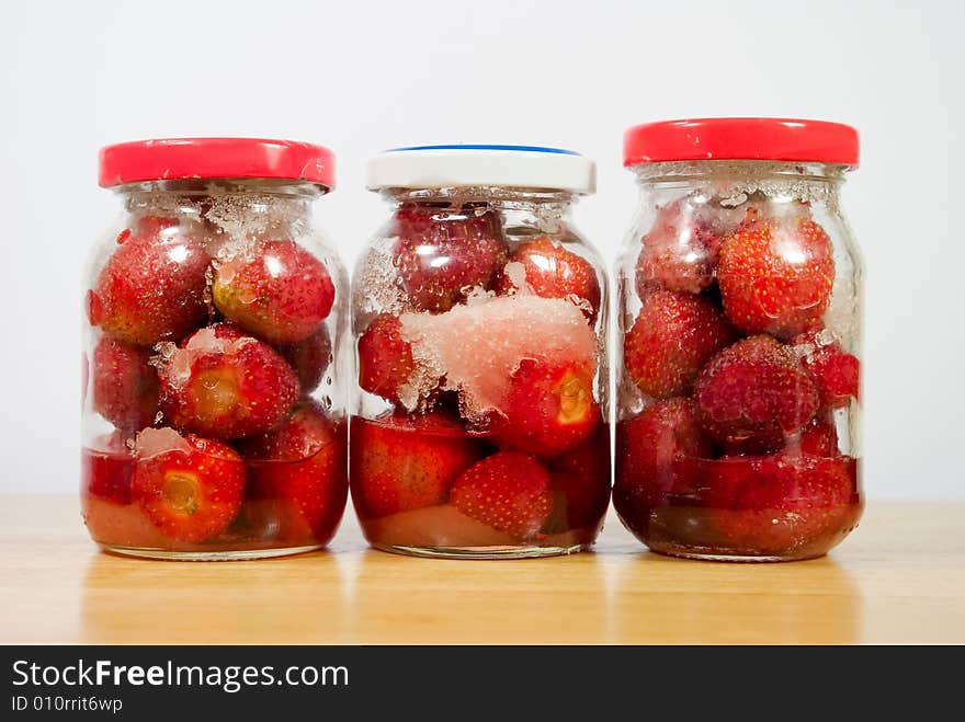 Strawberrys In Jars