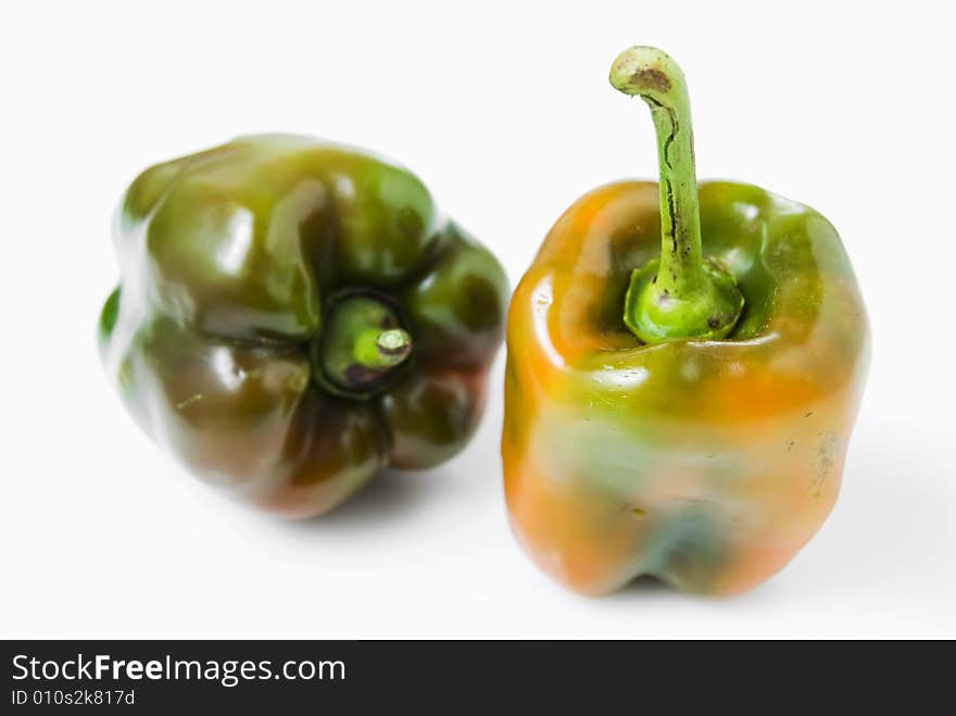 Bell pepper lit by afternoon light from window at left. Bell pepper lit by afternoon light from window at left