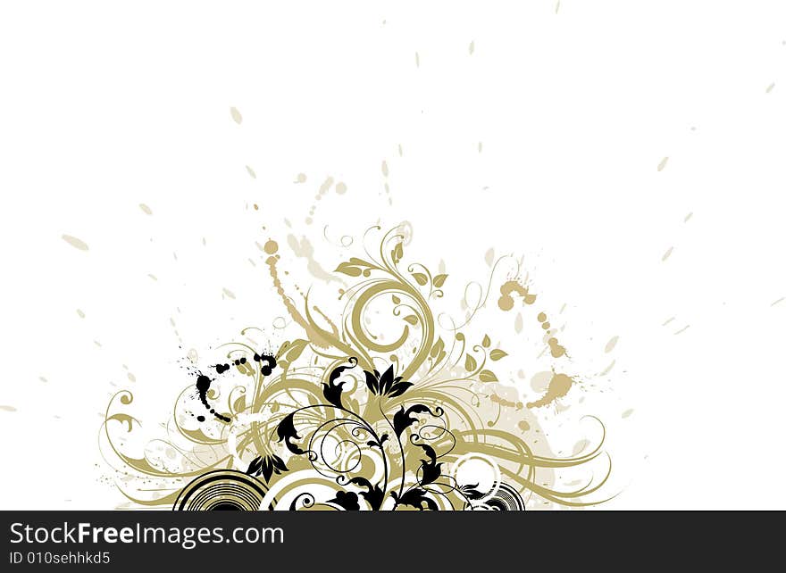 Abstract floral background. A vector format is added. Suits well for a postcard or background. Abstract floral background. A vector format is added. Suits well for a postcard or background