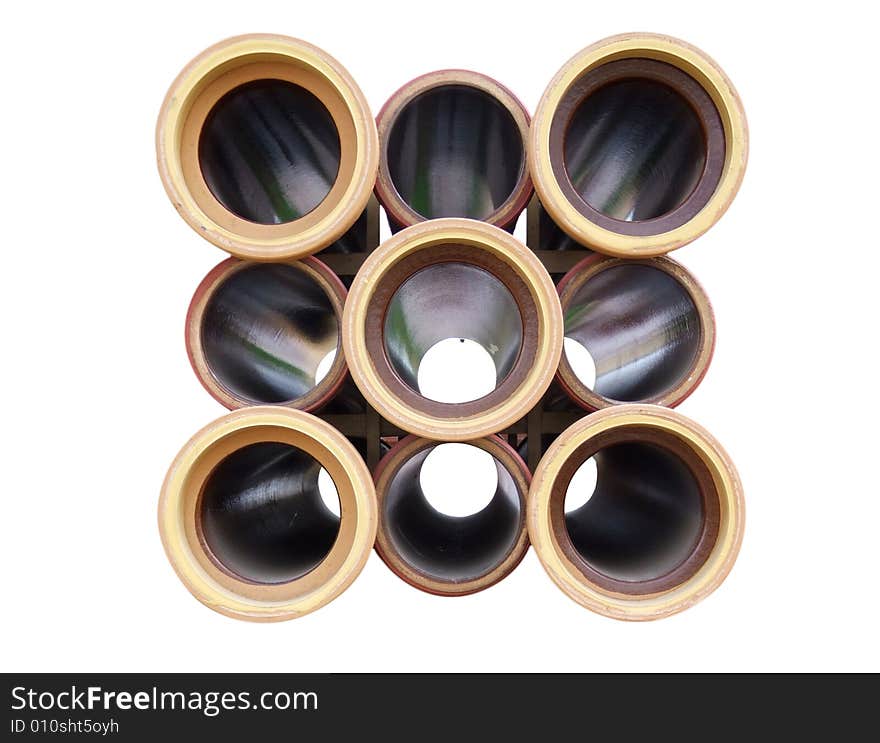 Ceramic pipes isolated