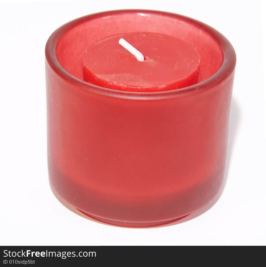 New Year's candle of red colour