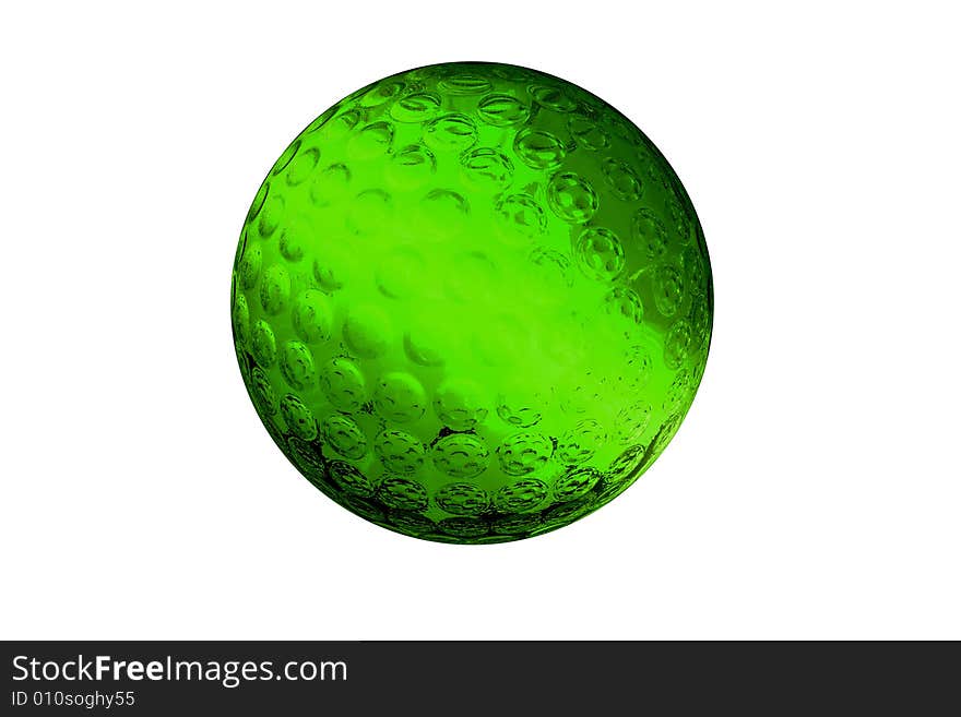 Golf-ball made of glass