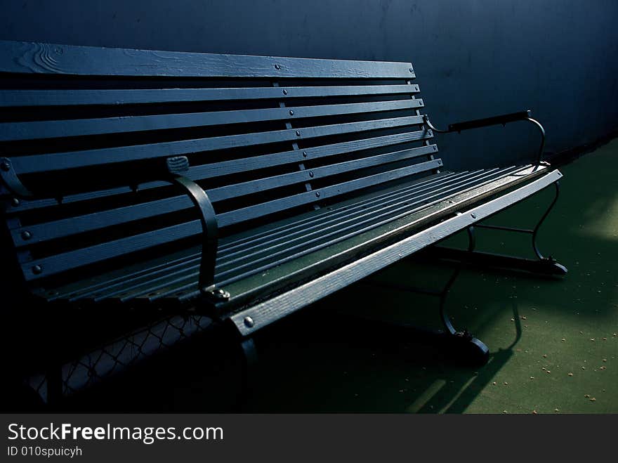 Bench on Tennis Court