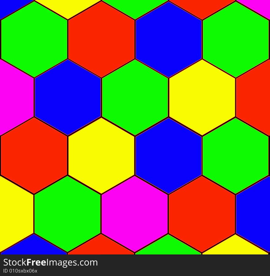 Decorative background, pattern from the correct colored hexagons. Decorative background, pattern from the correct colored hexagons.