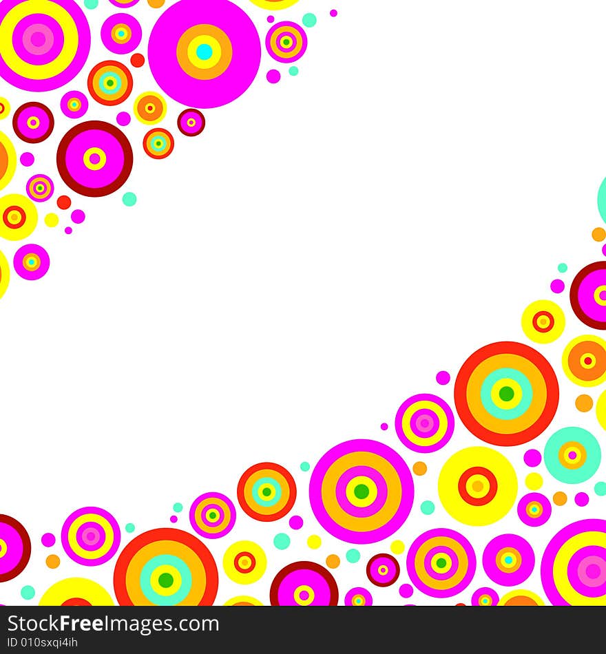 Colored background of circles