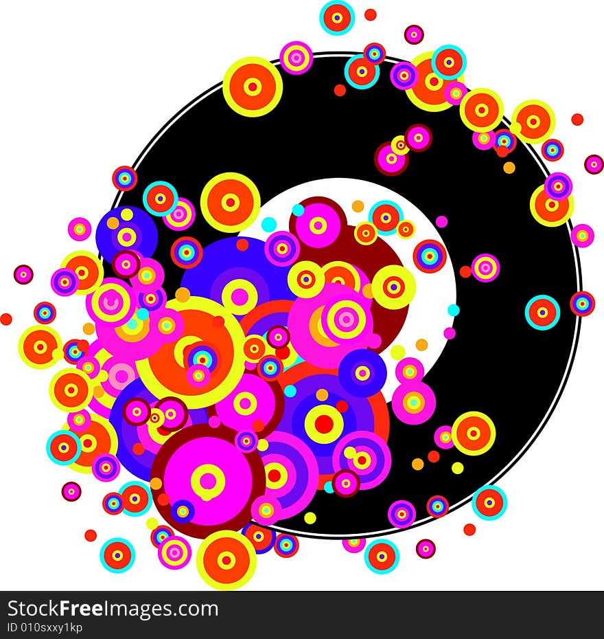 Colored background of circles