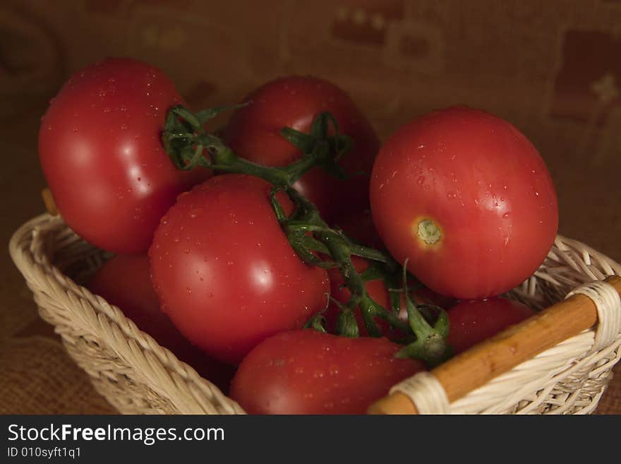 Tomatoes in the basket