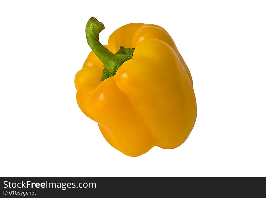 Yellow pepper isolated on a white background