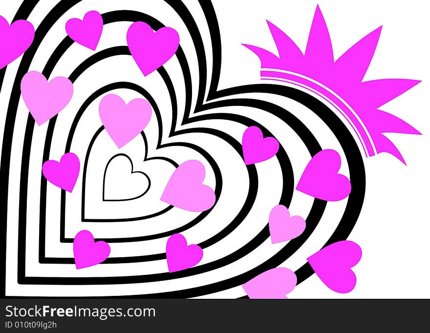 Background Heart Set Valentine