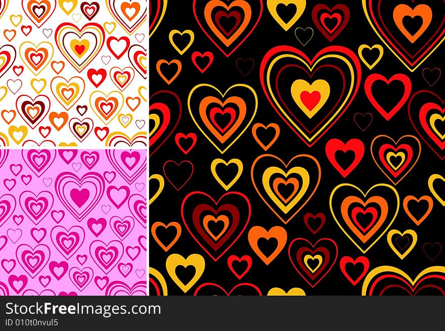 Background heart Set Valentine