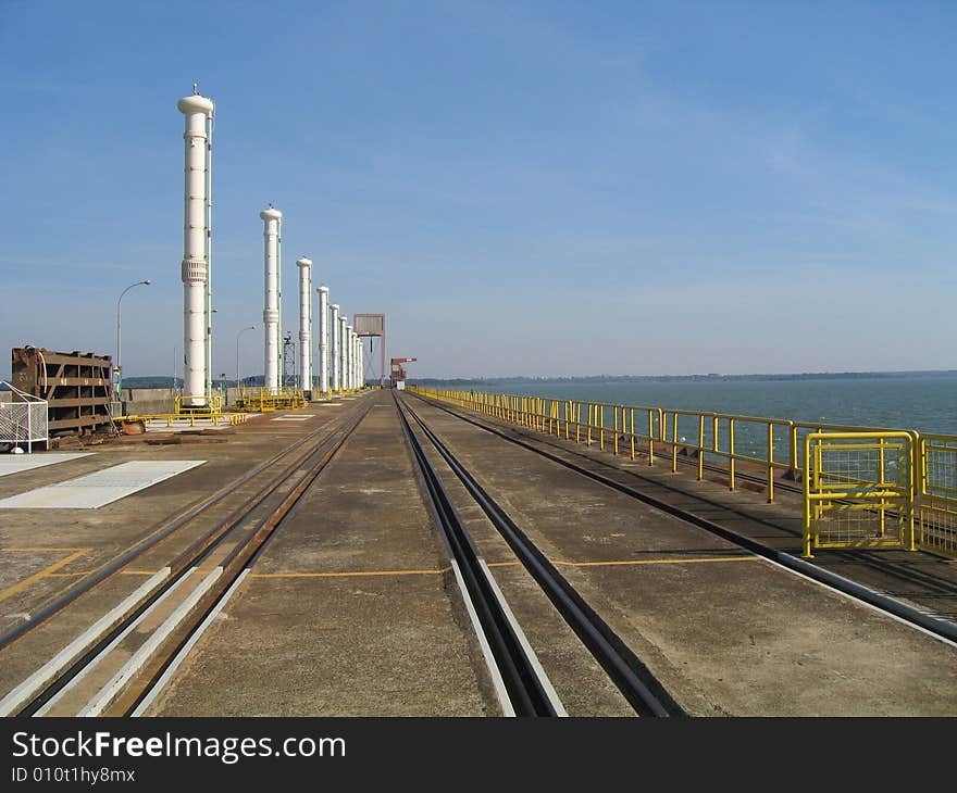 Rails and cooling towers