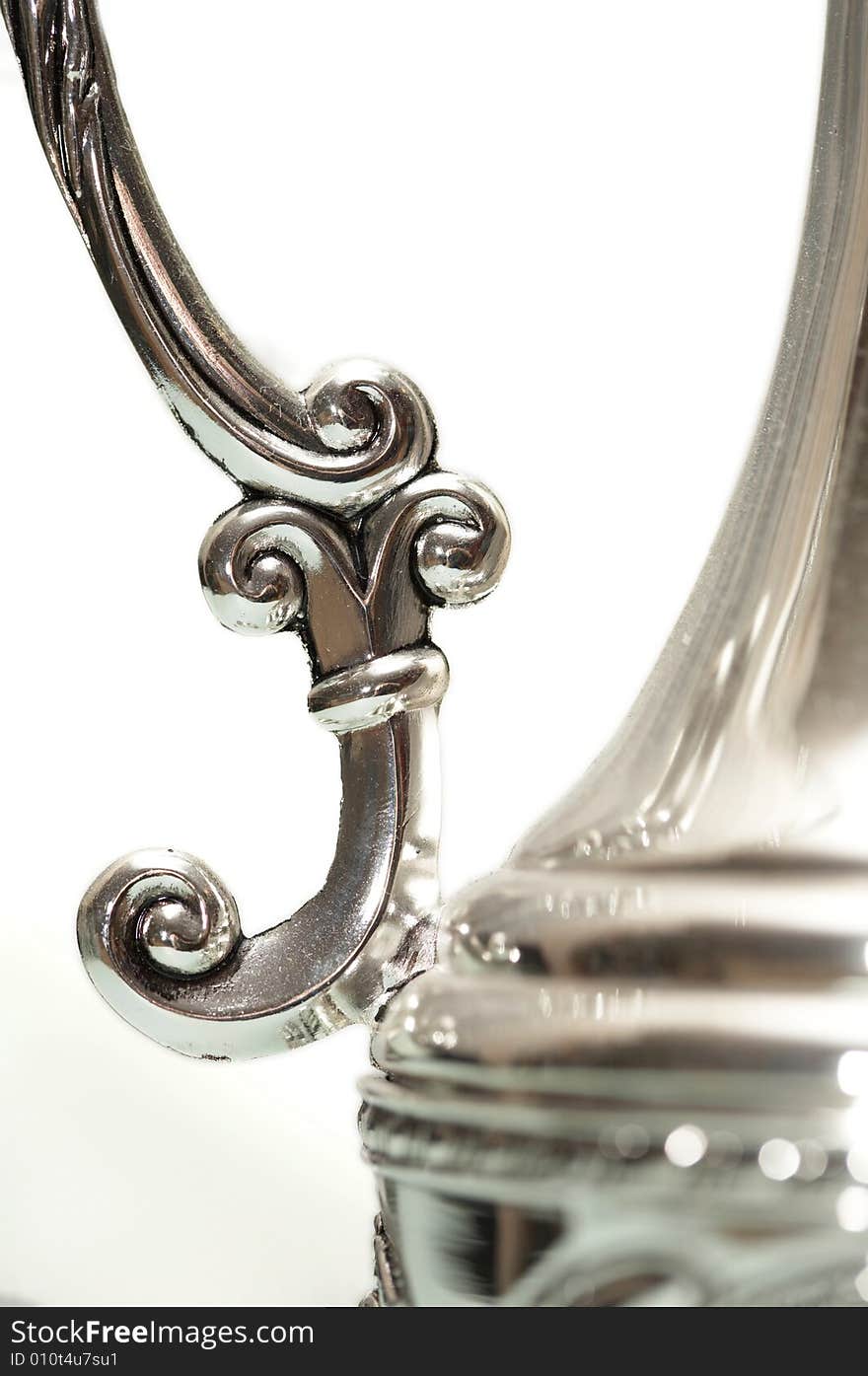 Silver teapot handle