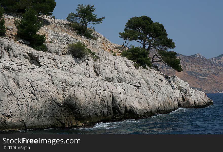 Calanques coastline near Marseille on French Riviera, france. Calanques coastline near Marseille on French Riviera, france