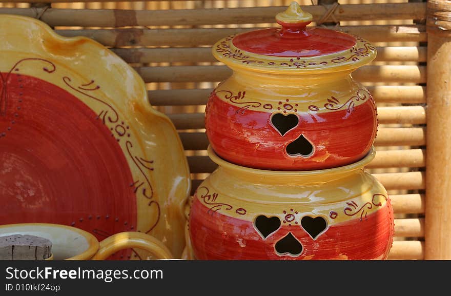 Colourful ceramics on the French Riviera