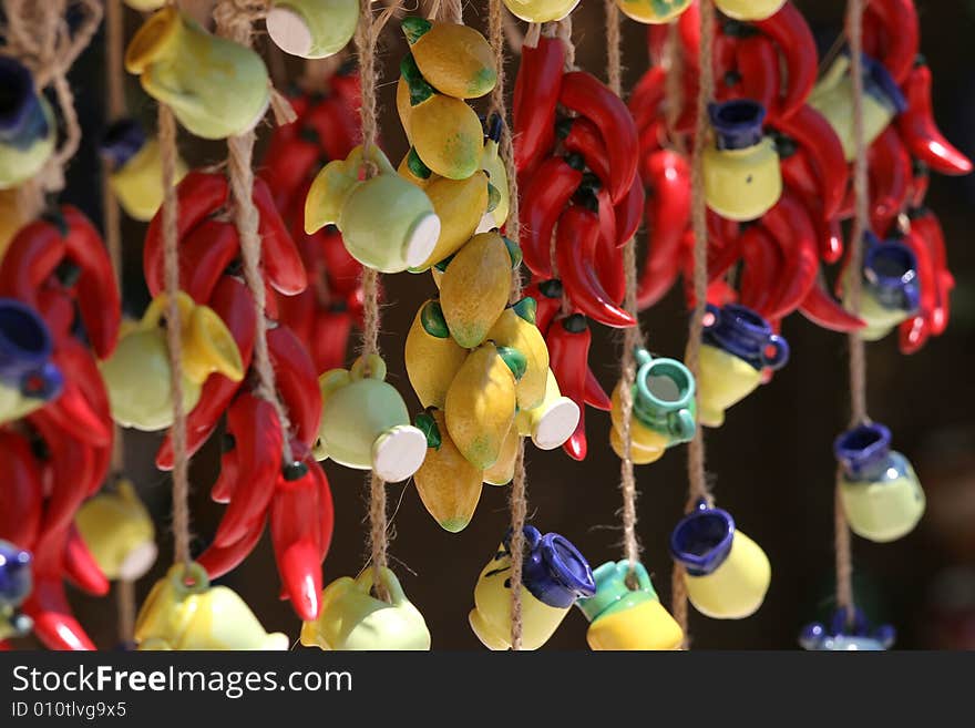 Colourful ceramics on the French Riviera